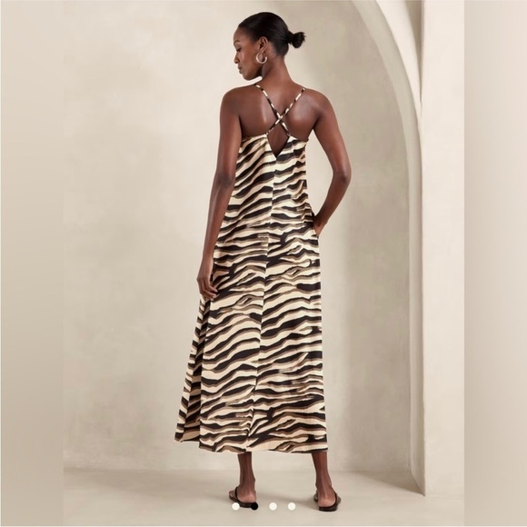NWT! Banana Republic Silky Twill Maxi Dress XL - Picture 2 of 9